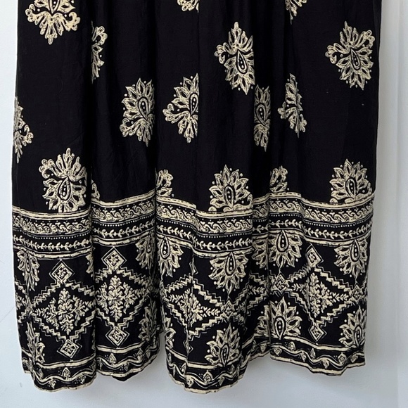 Vintage La Lingerie Lounge Dress Maxi Caftan Muumuu Size M 100% Cotton India - Picture 3 of 5